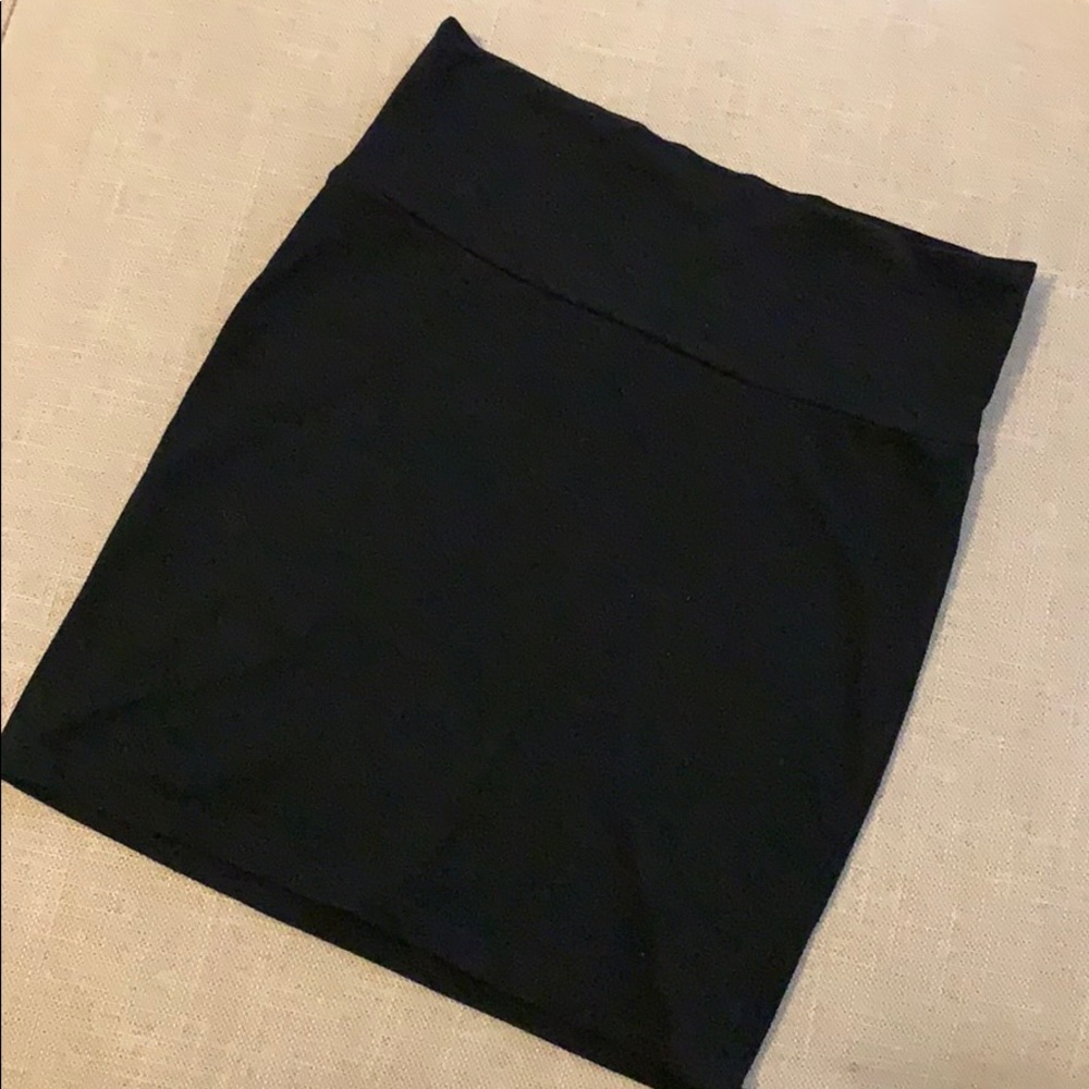 Black mini skirt